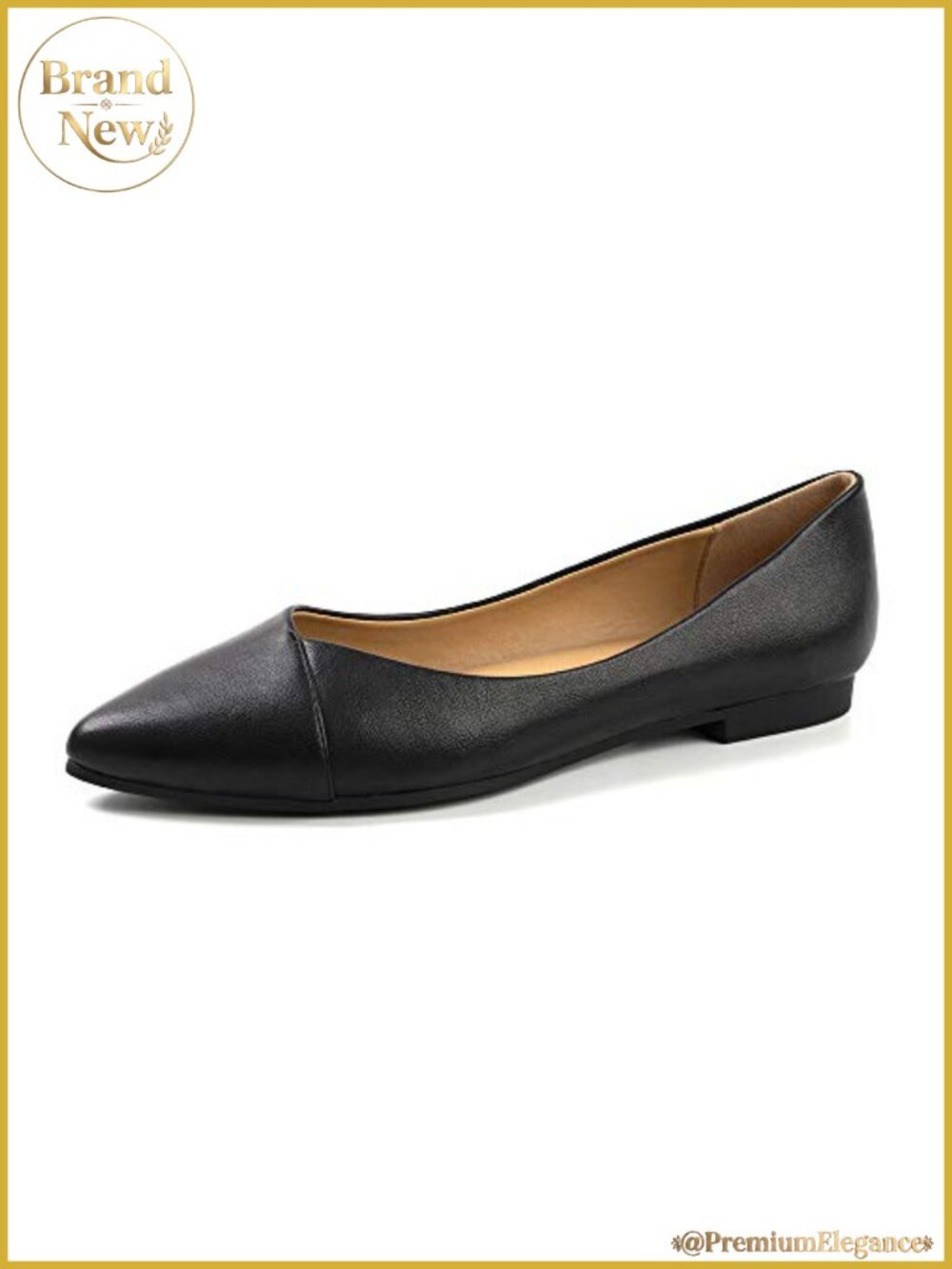 Women's Pointed Toe Flats - Slip-On Comfortable Ballet Shoes, Non-Slip TPR